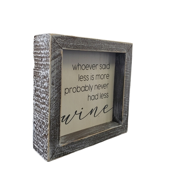 A&C Small Wine Quote Wooden Sign - Picture 2 of 3